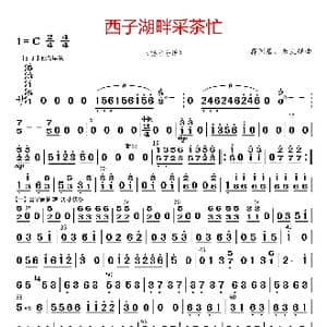 西子湖畔采茶忙_歌曲简谱_词曲: 蒋国基
