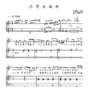 只是太爱你_歌曲简谱_词曲:张敬轩 张敬轩