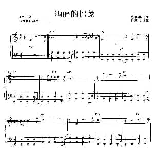 酒醉的探戈 钢琴谱 许乐飞
