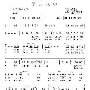 望月水中_歌曲简谱_词曲:水火相容 天子俊