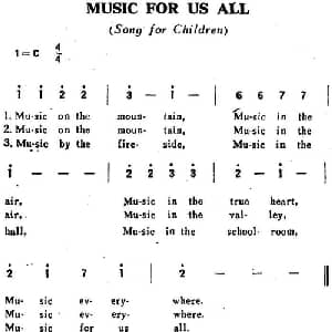MUSIC FOR US ALL_外国歌谱