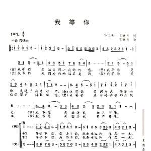 我等你_歌曲简谱_词曲:王焕升 孙志和 王焕升