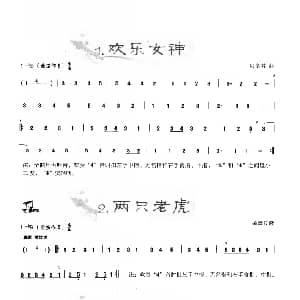 葫芦丝谱 | 葫芦丝曲精选 欢乐女神 两只老虎 新年好 王甲坤 王甲华编著