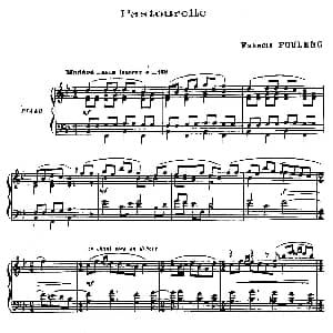 Pastourelle 钢琴谱 弗朗西斯 普朗克