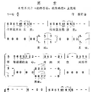 思索_合唱歌谱_词曲:付林 付林