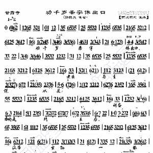 甘露寺 劝千岁杀字休出口_歌曲简谱_词曲:暂无 恒流星制谱