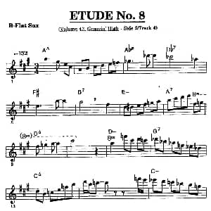 萨克斯谱 | ETUDE No.8 高音萨克斯超吹练习曲