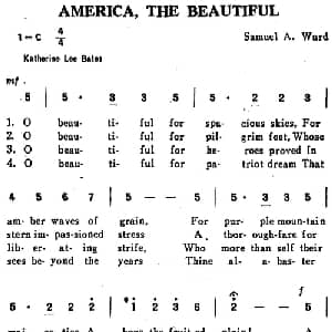AMERICA,THE BEAUTIFUL_外国歌谱