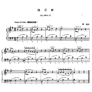 练习曲 钢琴谱 席托