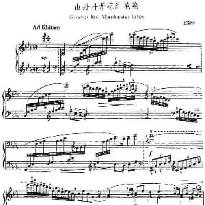 中国钢琴名曲30首 山丹丹开花红艳艳 钢琴谱 王建中