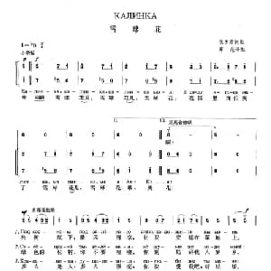 雪球花 俄罗斯 _外国歌谱_词曲: 俄罗斯民歌 薛范 译配