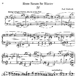 Piano Sonata No.1 钢琴谱 保罗 亨德米特