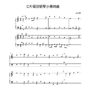 C大调双钢琴小奏鸣曲_歌谱投稿_词曲: 马宏烨