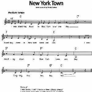 蓝调音乐:New York Town_外国歌谱