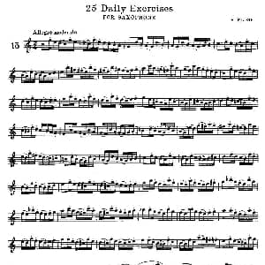 萨克斯谱 | 25 Daily Exercises 之15 H klose
