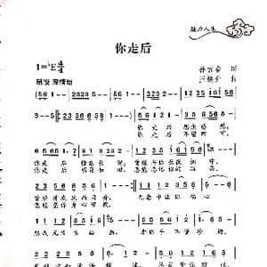 你走后_歌谱投稿_词曲:孙吉春 王天阳