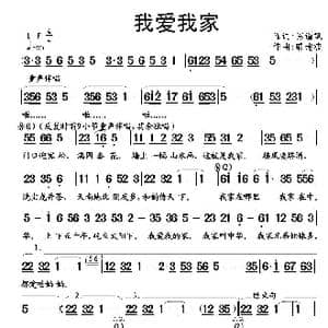 我爱我家_歌谱投稿_词曲:陈道斌 戚建波