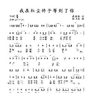 我在红尘终于等到了你_歌谱投稿_词曲:高明军 孙顺忠