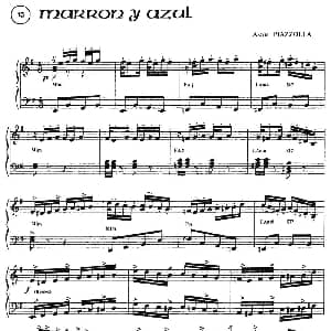 手风琴谱 | Piazzolla合集 15 Marron Y Azul 皮亚佐拉