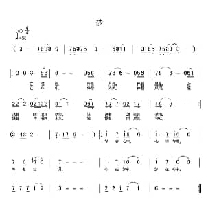 梦_通俗唱法乐谱_词曲:丁林 丁林