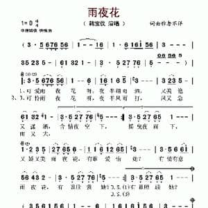 雨夜花_歌谱投稿