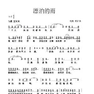 漂泊的雨_歌谱投稿_词曲:胡正伟 胡正伟