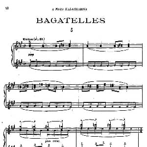 Tcherepnin 10 Bagatelles Op.5 钢琴谱 亚历山大 齐尔品