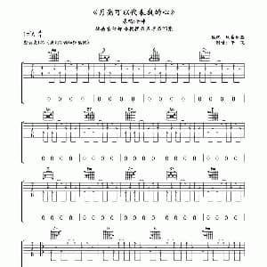 月亮可以代表我的心 吉他谱 杨坤 玩易乐器 午夜制谱
