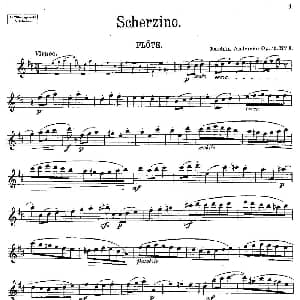 长笛曲谱 | Scherzino Op.55 No.6 丹麦 安德森