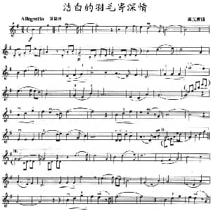 小提琴谱 | 洁白的羽毛寄深情 施光南