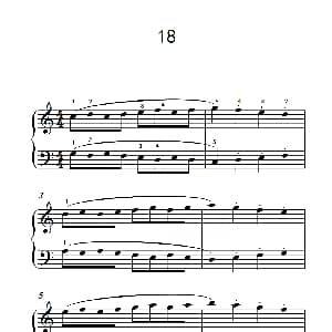 连音及跳音的混合练习18 钢琴谱