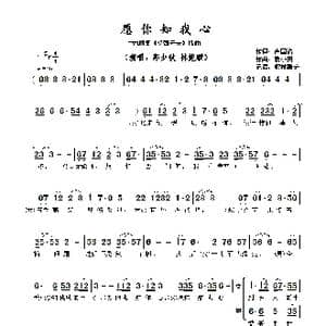 ​愿你知我心_歌曲简谱_词曲:卢国沾 黎小田​