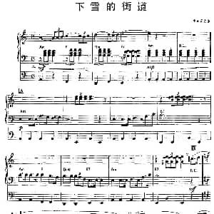 电子琴谱 | 下雪的街道 双排键电子琴谱 中田喜贞