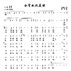 ​11今宵如此美丽_美声唱法乐谱_词曲:石顺义 李昕