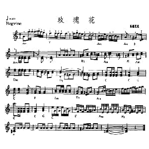 电子琴谱 | 玫瑰花 新疆民歌