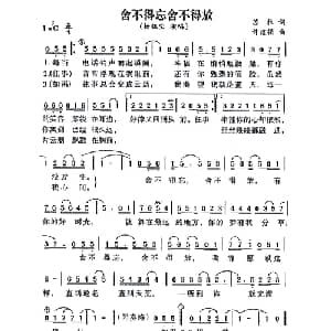 舍不得忘舍不得放_通俗唱法乐谱_词曲:苏拉 许建强