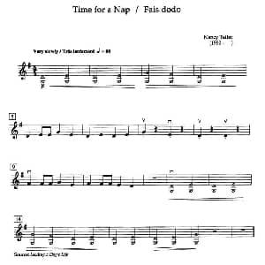 小提琴谱 | Nancy Telfer Time for a Nap 加拿大小提琴考级 预备级