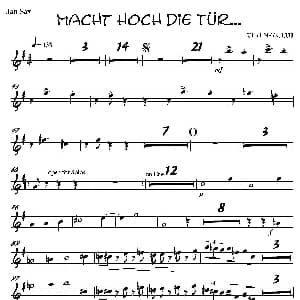 萨克斯谱 | Macht Hoch Die Tru… 上低音萨克斯分谱