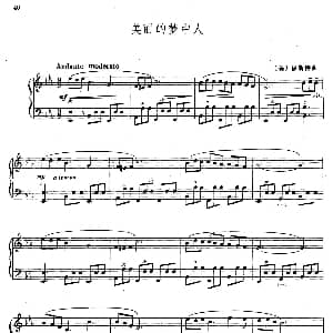 手风琴谱 | 美丽的梦中人 美 福斯特