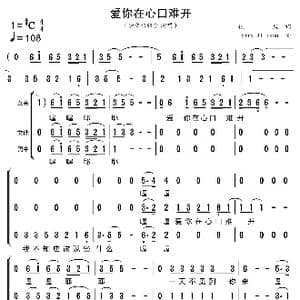 爱你在心口难开_歌曲简谱_词曲:依风 Jerry Allison