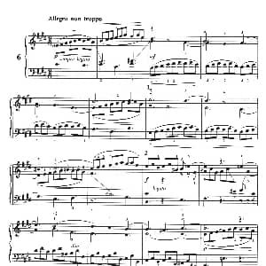 三部创意曲 No.6 钢琴谱 巴赫 巴赫