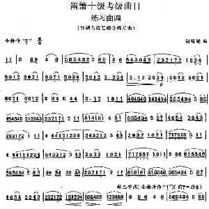 笛箫十级考级曲目 练习曲四 转调与技艺综合练习曲 胡结续