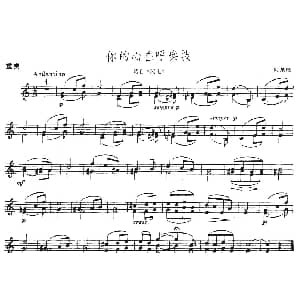 小提琴谱 | 你的心呼唤我 重奏
