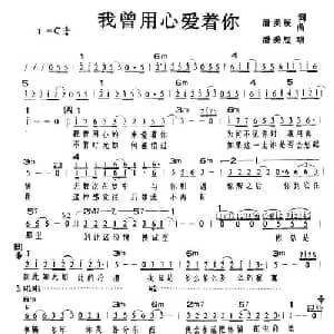 我曾用心爱着你_通俗唱法乐谱_词曲:潘美辰 潘美辰