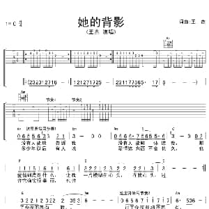 她的背影 吉他谱 王杰 王杰 王杰