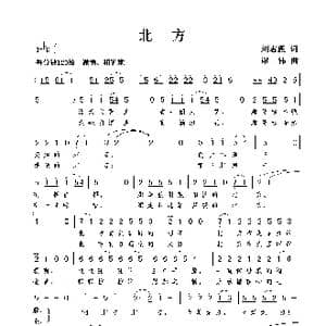 北方_歌谱投稿_词曲:刘志毅 谢伟