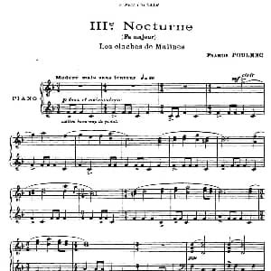 Eight Nocturnes 钢琴谱 弗朗西斯 普朗克