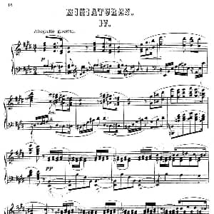 Cinque Miniatures Op.28 钢琴谱 莫里兹 莫什科夫斯基