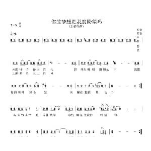 你的梦想是我的盼望吗_通俗唱法乐谱_词曲:如春 李如春