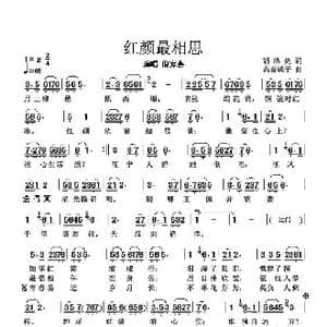 红颜最相思_歌谱投稿_词曲:胡泽亮 高音敏子